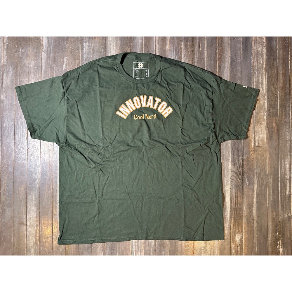 Innovator Cool Nerd Graphic T-Shirt Mens Forest Green Short‎ Sleeve Cotton Tee